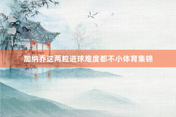 加纳乔这两粒进球难度都不小体育集锦
