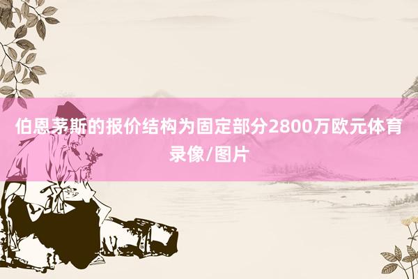 伯恩茅斯的报价结构为固定部分2800万欧元体育录像/图片