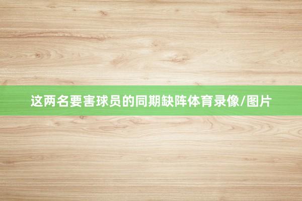 这两名要害球员的同期缺阵体育录像/图片