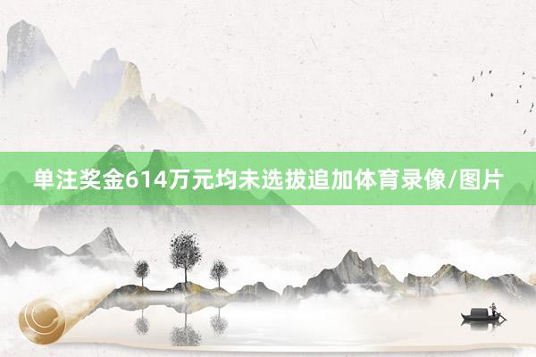 单注奖金614万元均未选拔追加体育录像/图片