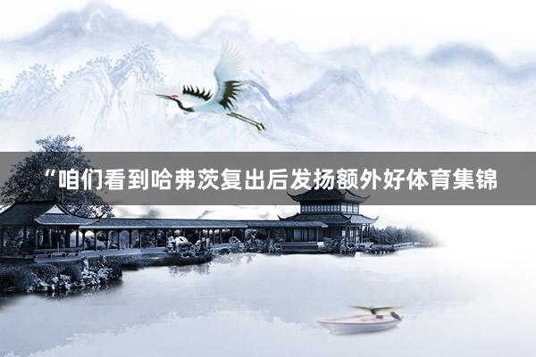 “咱们看到哈弗茨复出后发扬额外好体育集锦