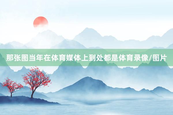 那张图当年在体育媒体上到处都是体育录像/图片